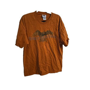 Harley Davidson Orange Mile High Graphic Biker Short Sleeve Top Mens's Size XL